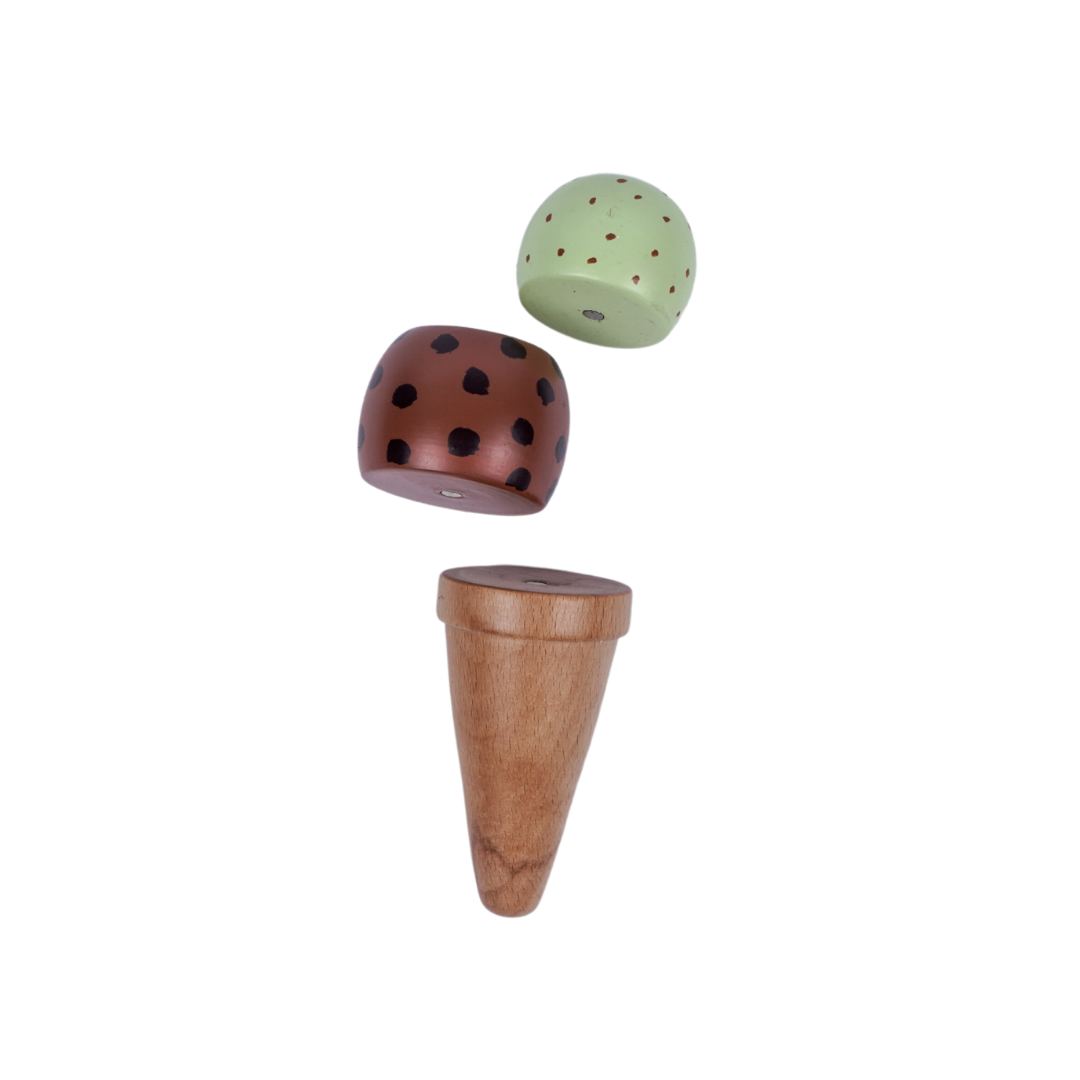 Ice Cream Set Toy, gift for girls, birthday gift, wooden toys, montessori toys, channapatna toys, nesta toys, kitchen toys, pretend play toys, learn through play