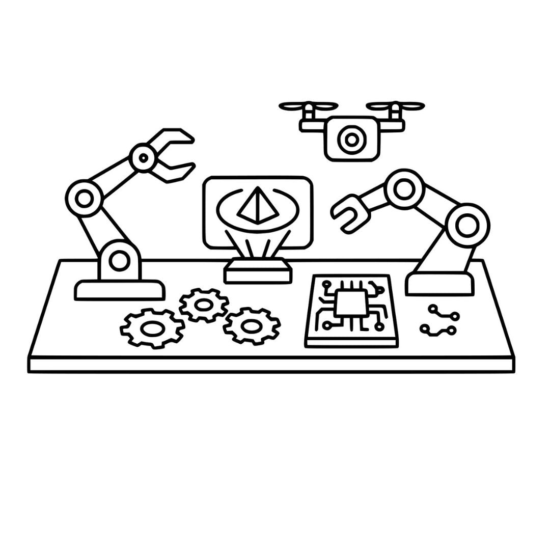 DIY Coloring Cotton Pouch for Kids– Robots and Future Tech