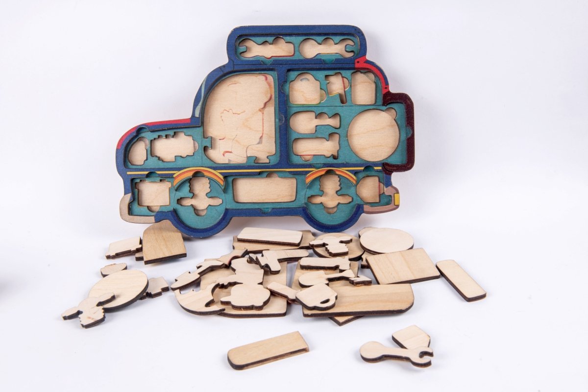 Wooden Car Puzzle - NESTA TOYS