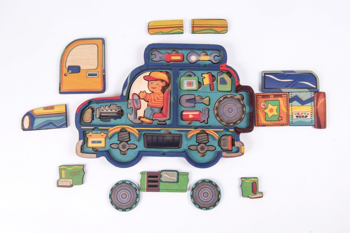 Wooden Car Puzzle - NESTA TOYS