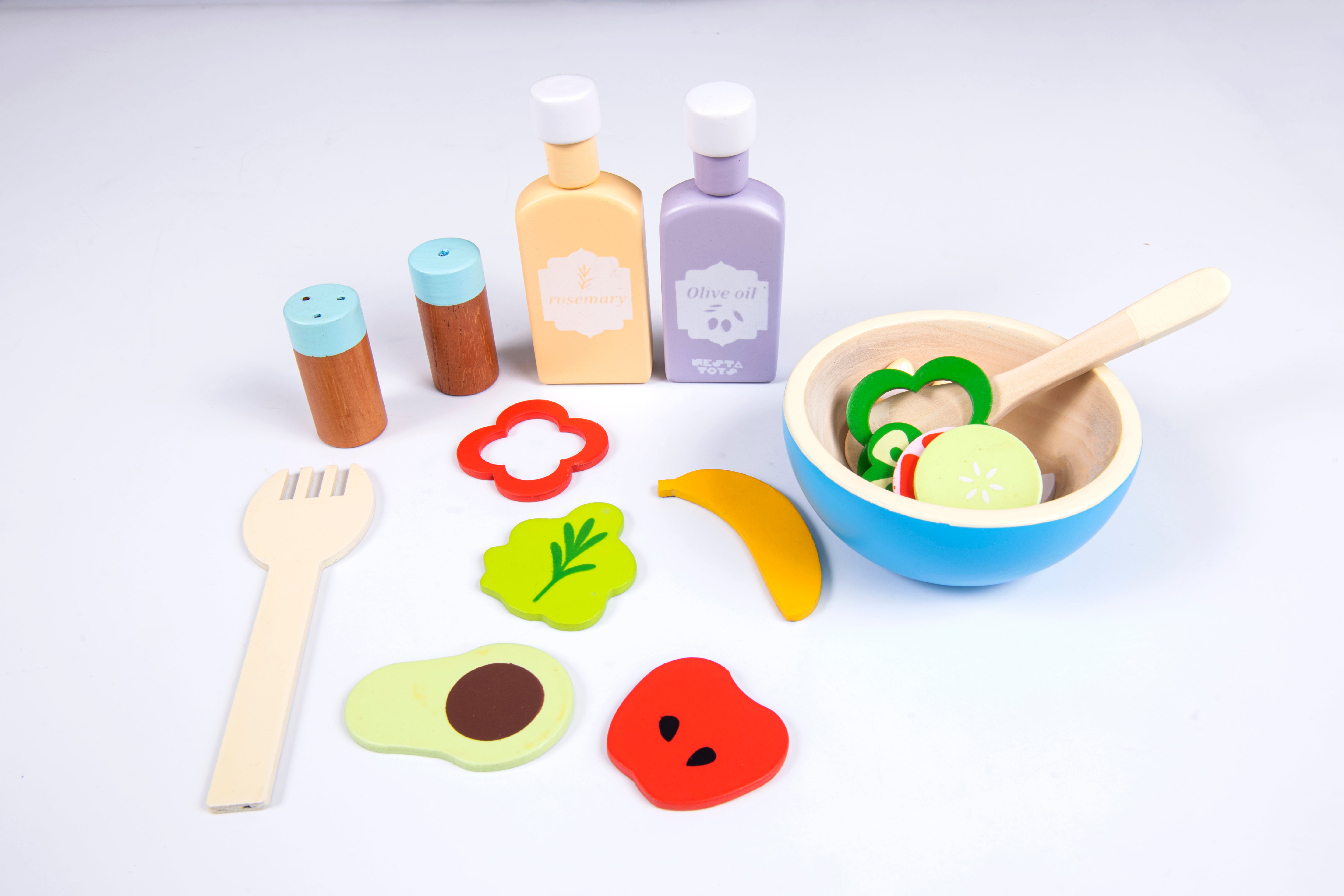 Wooden Healthy Salad Playset (19 Pcs)