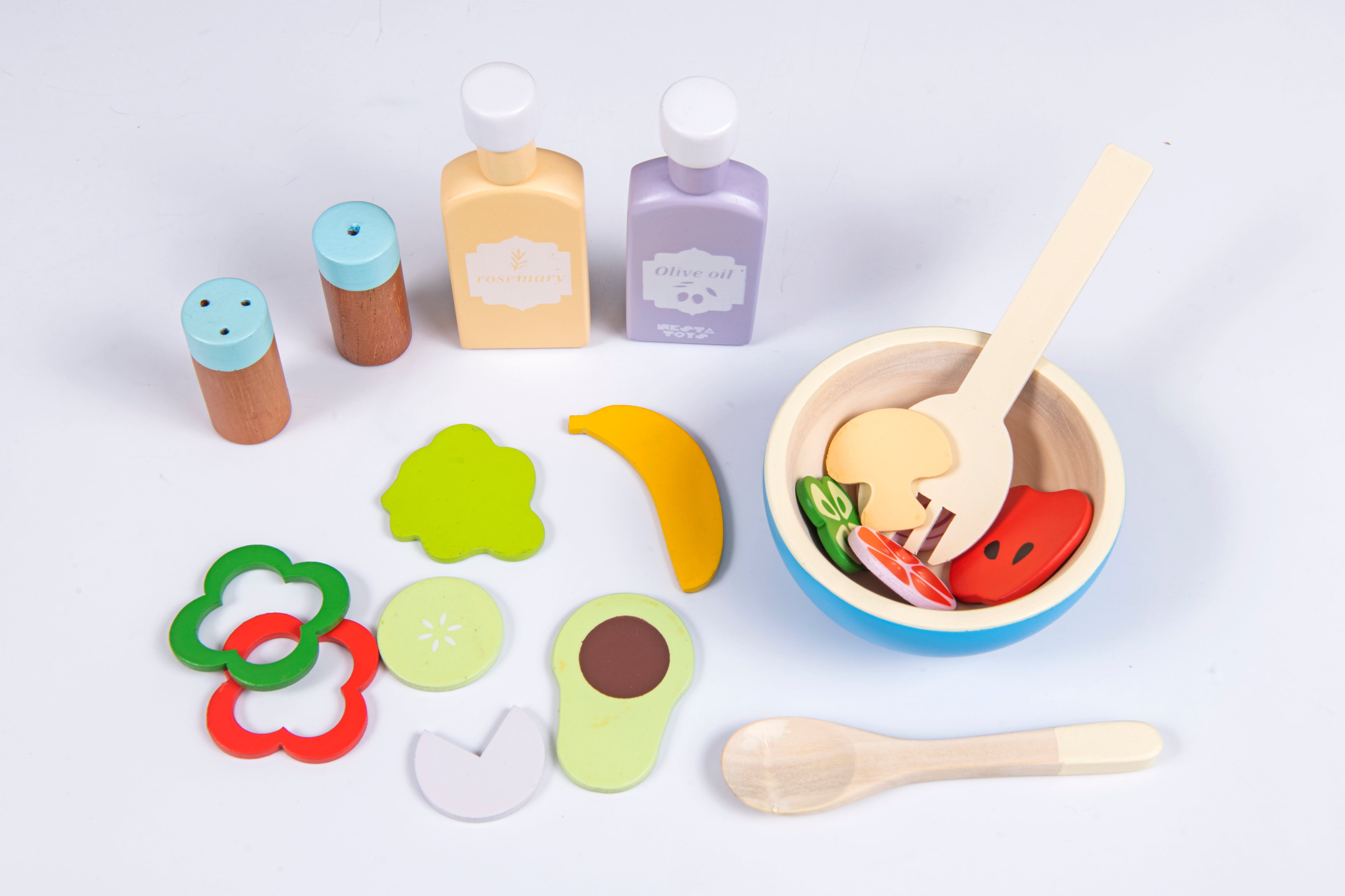 Wooden Healthy Salad Playset (19 Pcs)