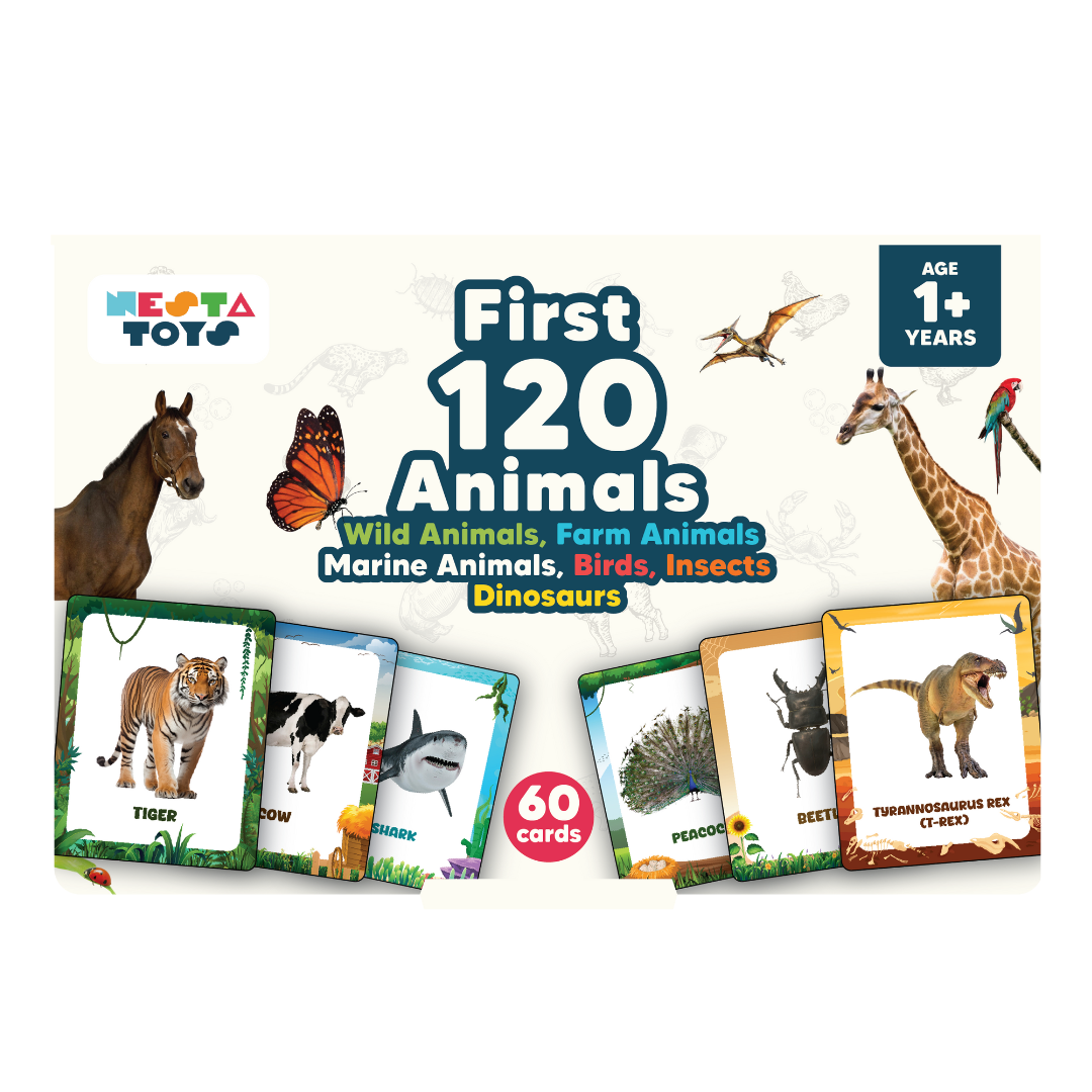 Animal Flashcards (120 Pictures) - nestatoys