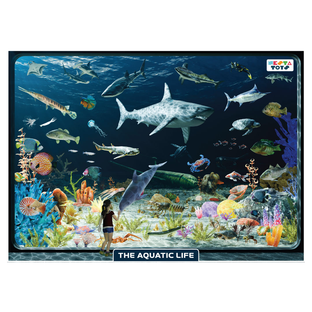 Aquatic Life Jigsaw Puzzle , floor puzzle, nesta toys, 100 pcs puzzle, educational puzzle