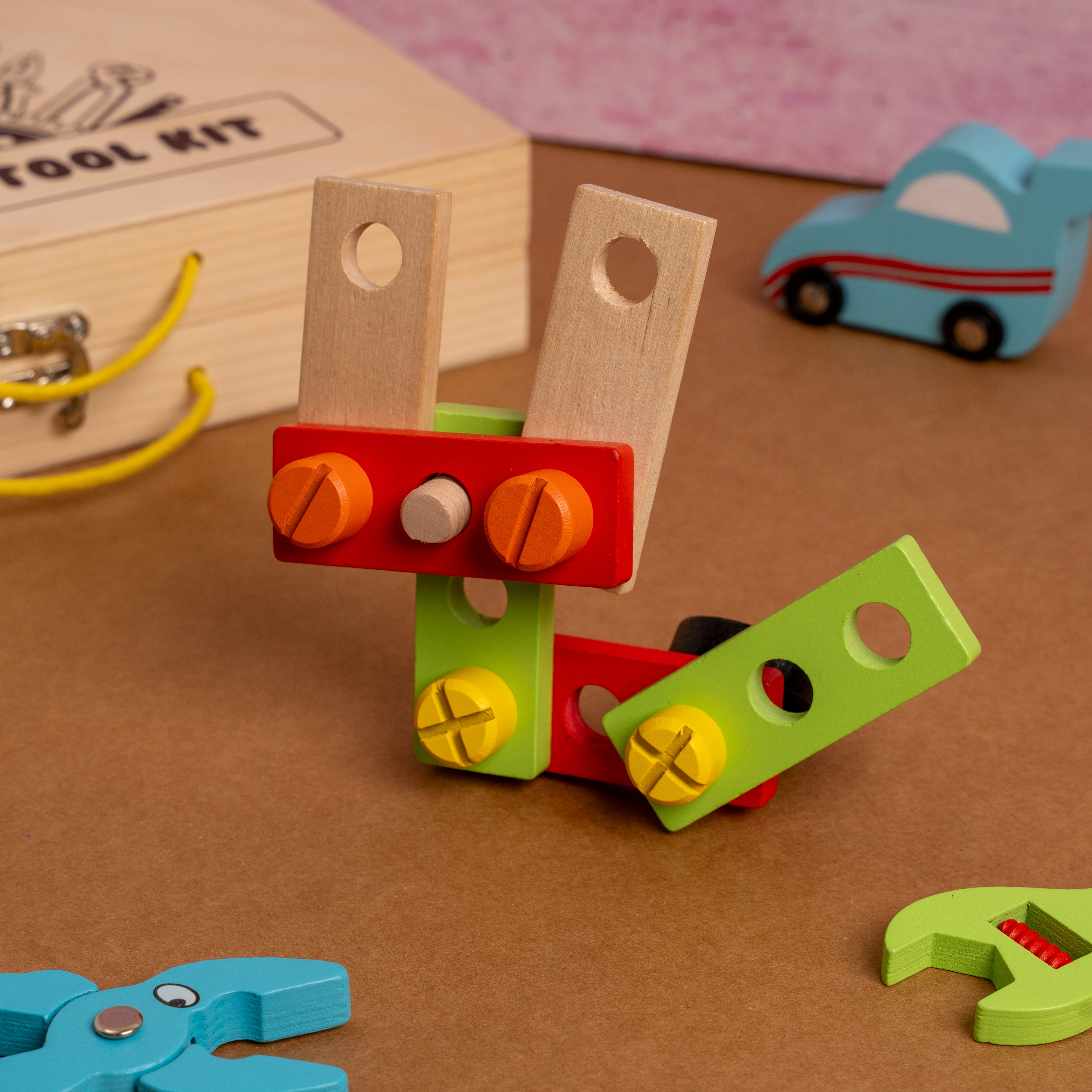 Wooden Tool Kit Without Box (39 Pcs)