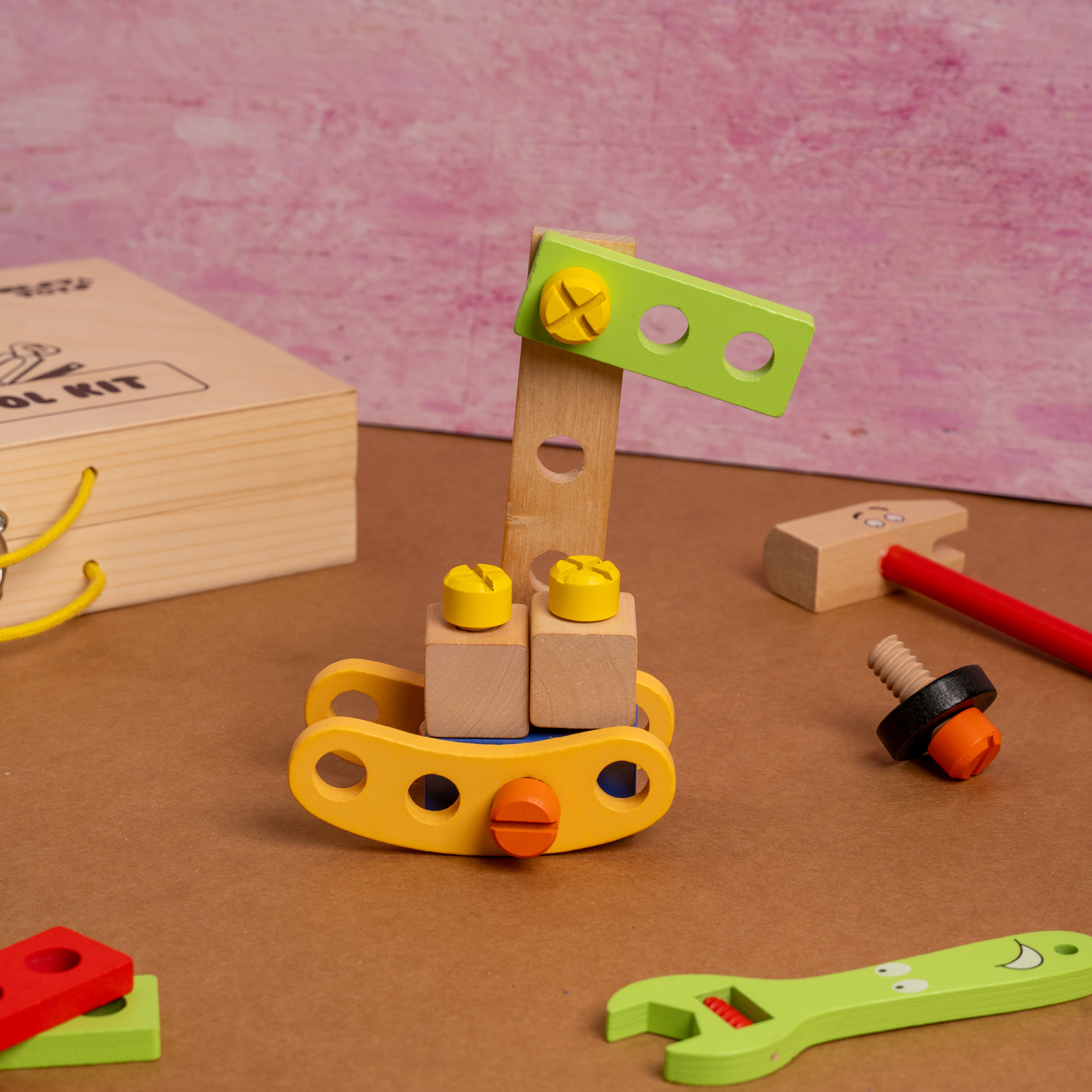 Wooden Tool Kit Without Box (39 Pcs)