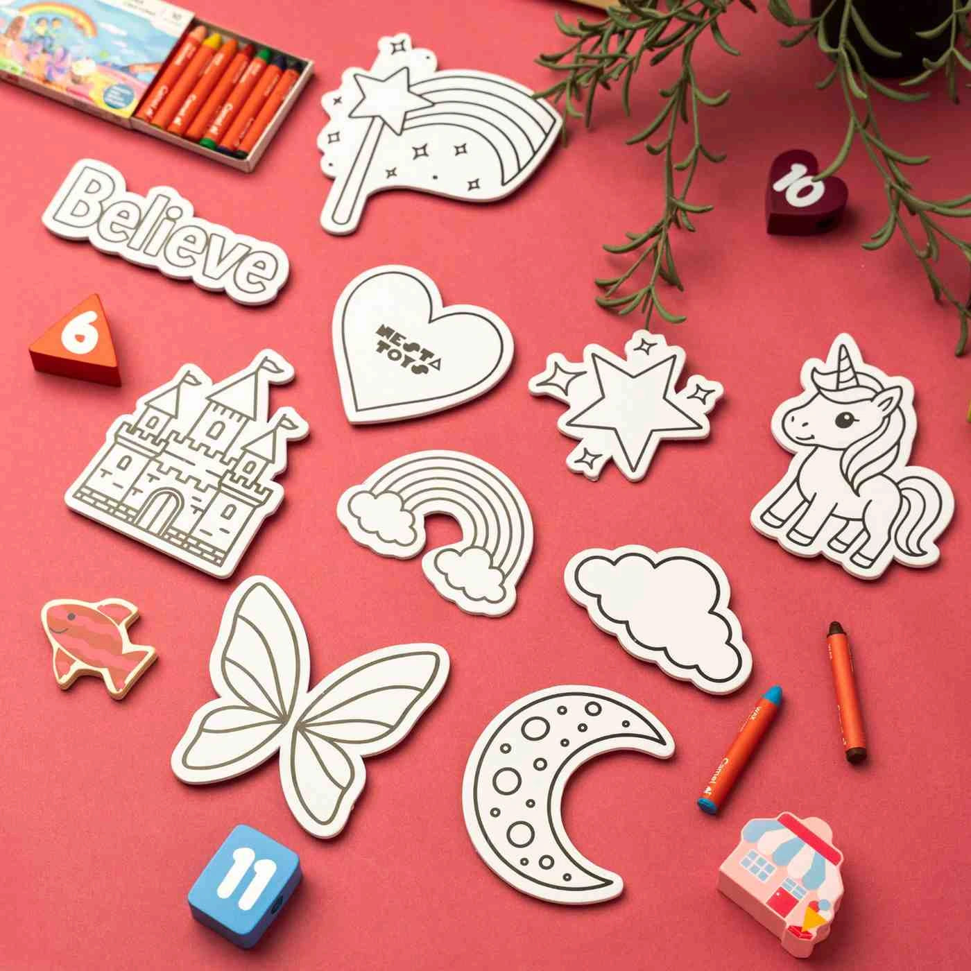 NESTA TOYS - DIY Unicorn Fridge Magnets | Mess-Free Art & Craft Activity for Girls & Boys 