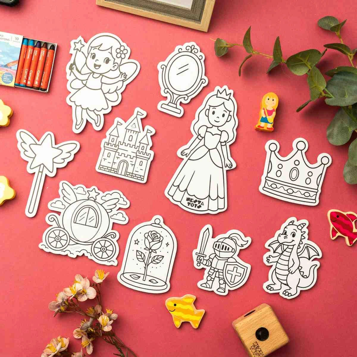 NESTA TOYS - DIY Unicorn Fairy Tale Magnets | Mess-Free Art & Craft Activity for Girls & Boys 