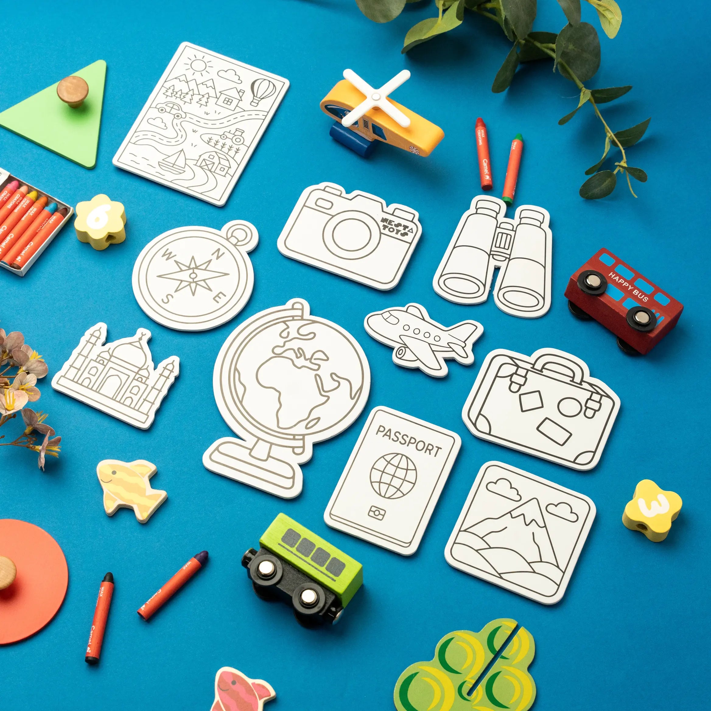NESTA TOYS - DIY World Explorer Fridge Magnets | Mess-Free Art & Craft Activity for Girls & Boys