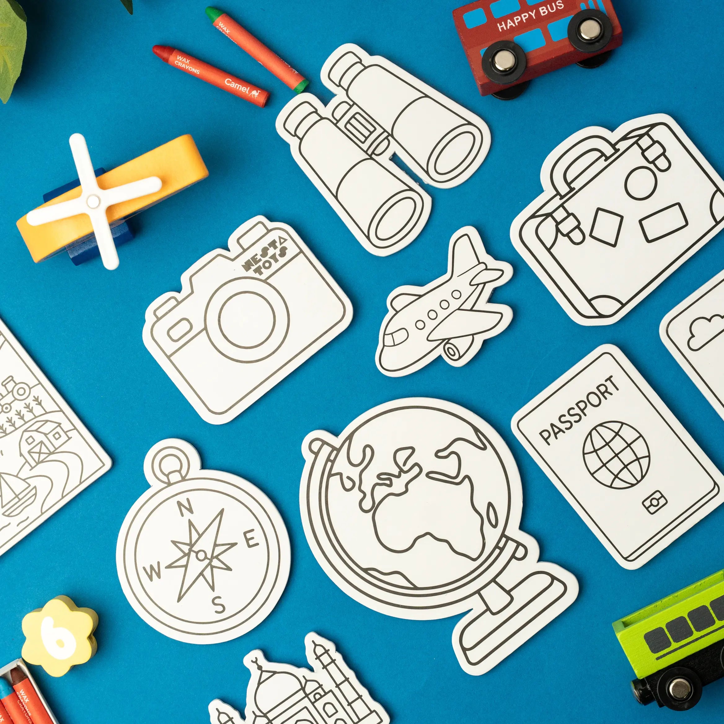 NESTA TOYS - DIY World Explorer Fridge Magnets | Mess-Free Art & Craft Activity for Girls & Boys