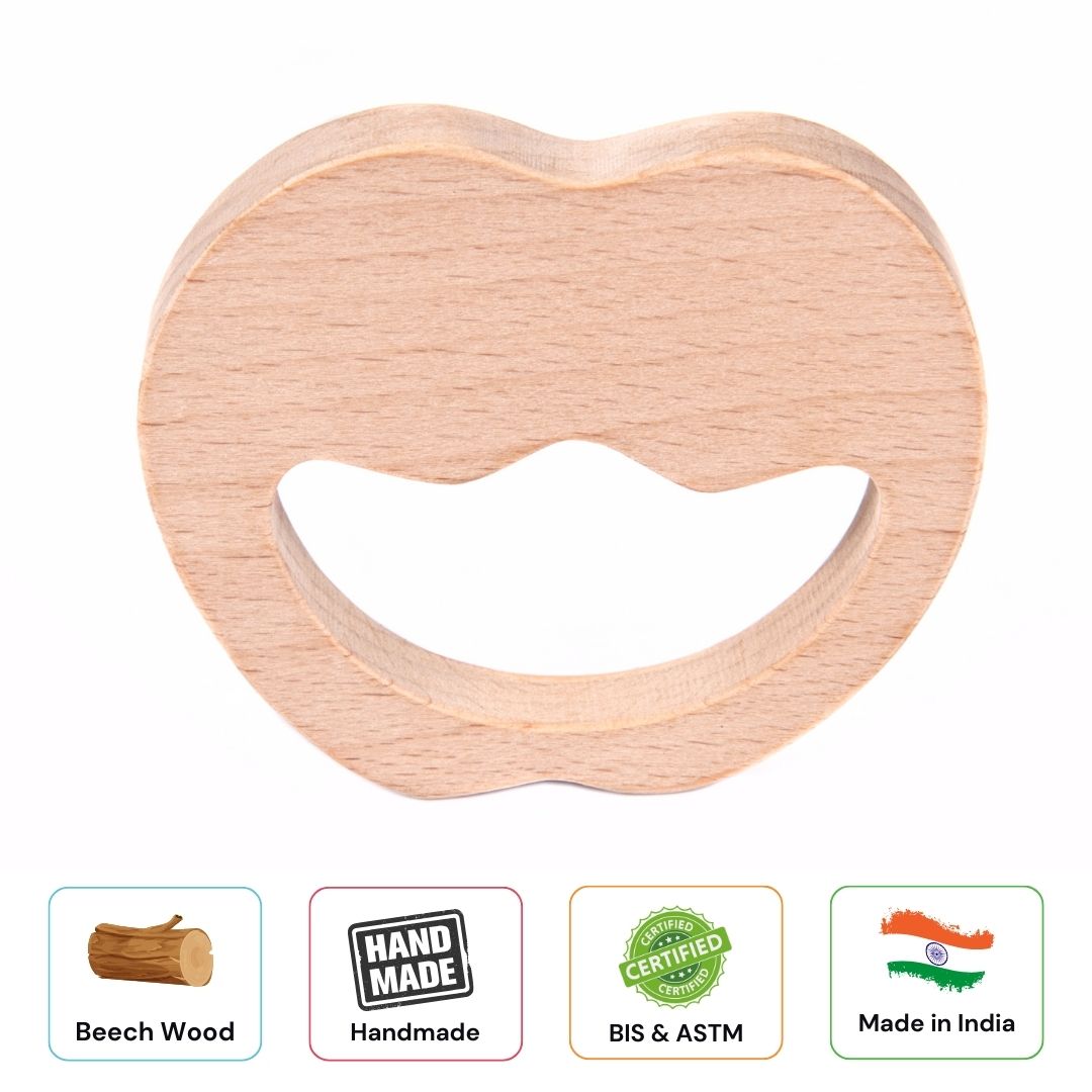 teether for babies, teething, baby teether, neem wood teether, teethers, wooden teether, silicone teether