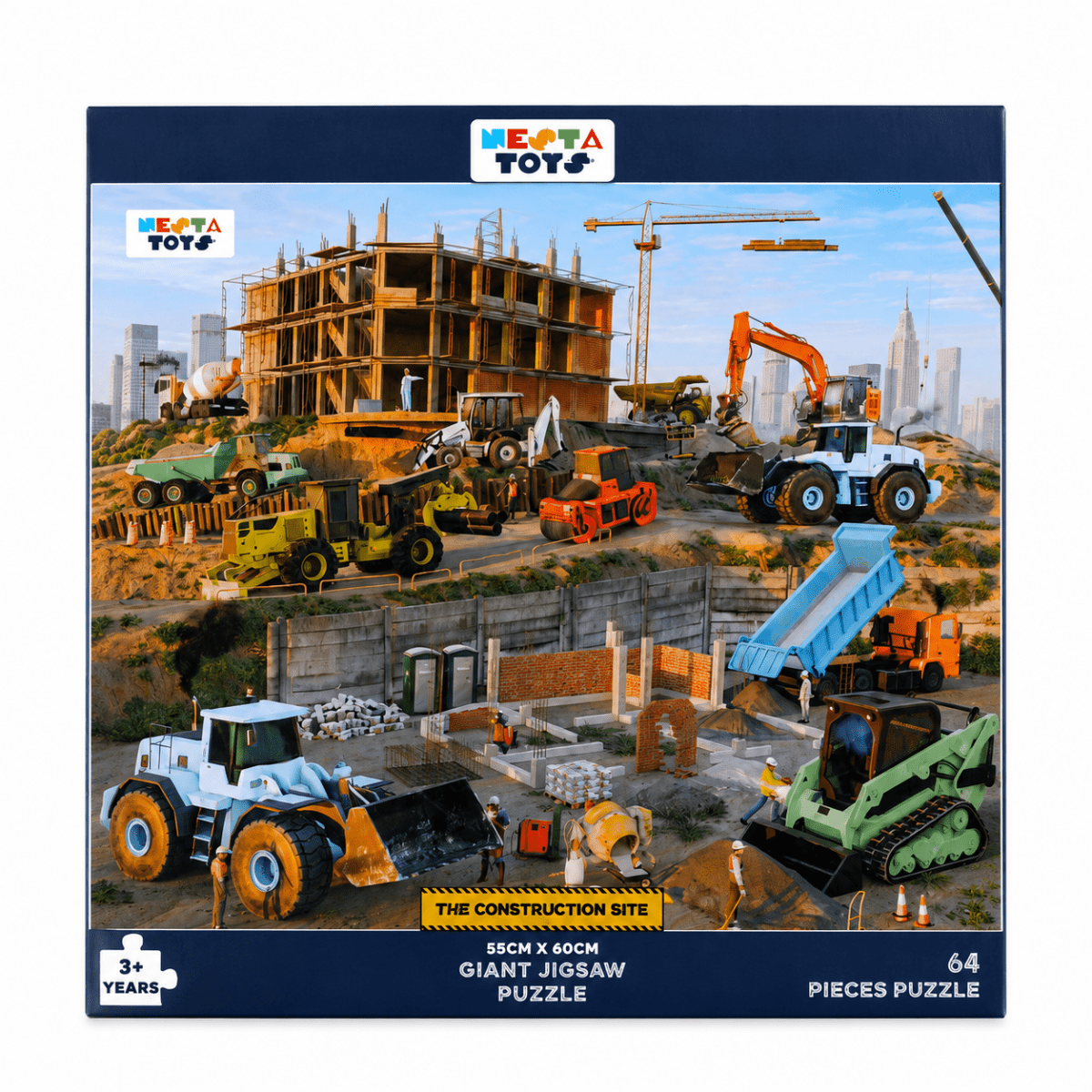 Construction Site Jigsaw Puzzle (64 Pcs)