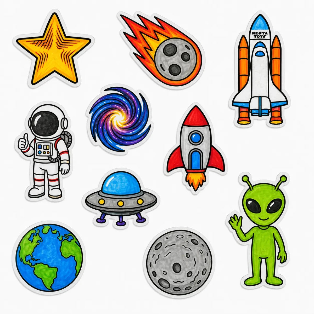 DIY Fridge Magnet - Space - NESTA TOYS