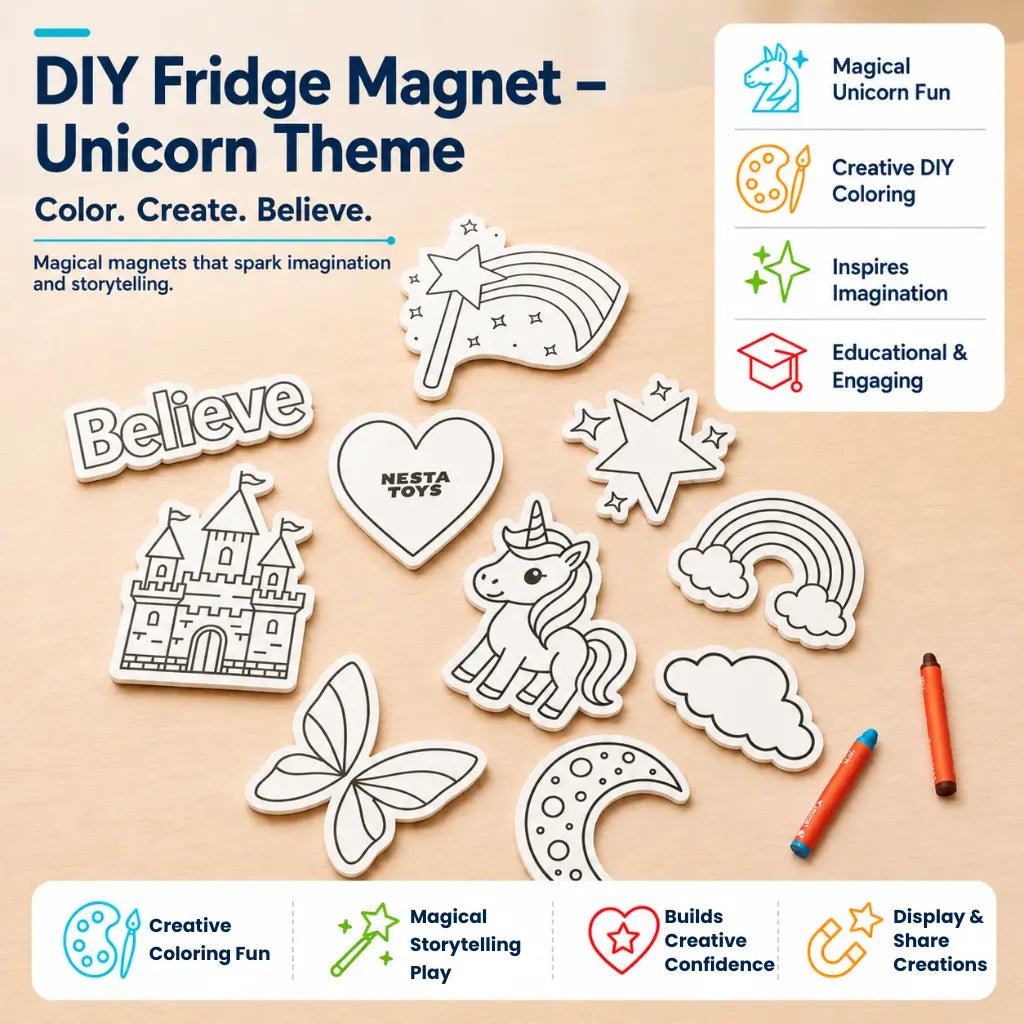 DIY Fridge Magnet - Unicorn - NESTA TOYS