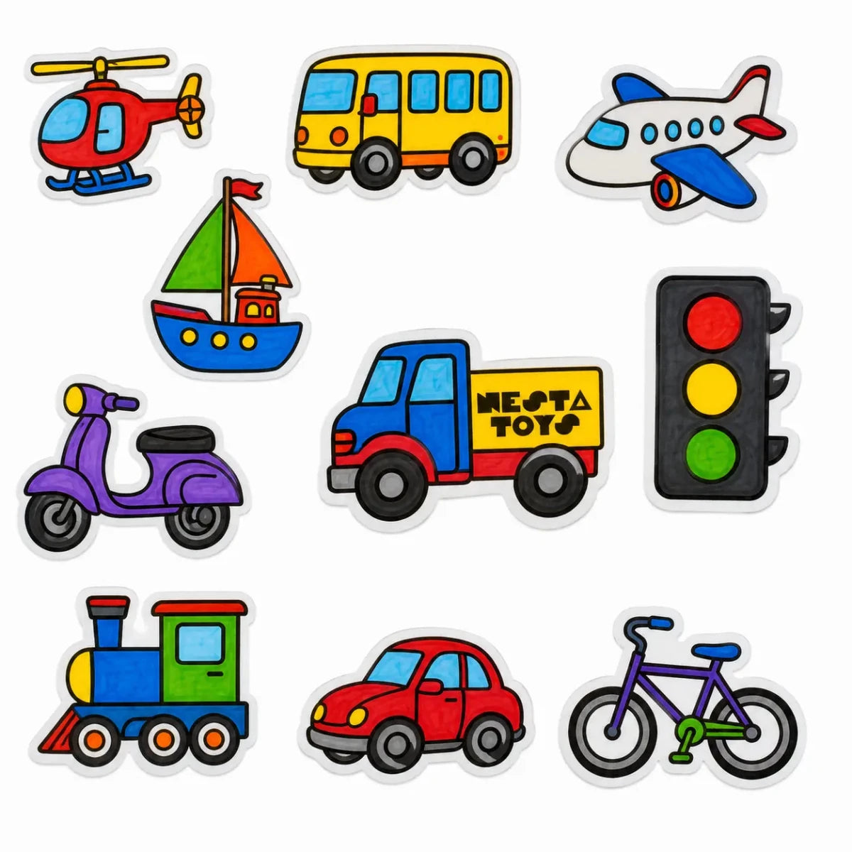 DIY Fridge Magnet - Vehicles - NESTA TOYS