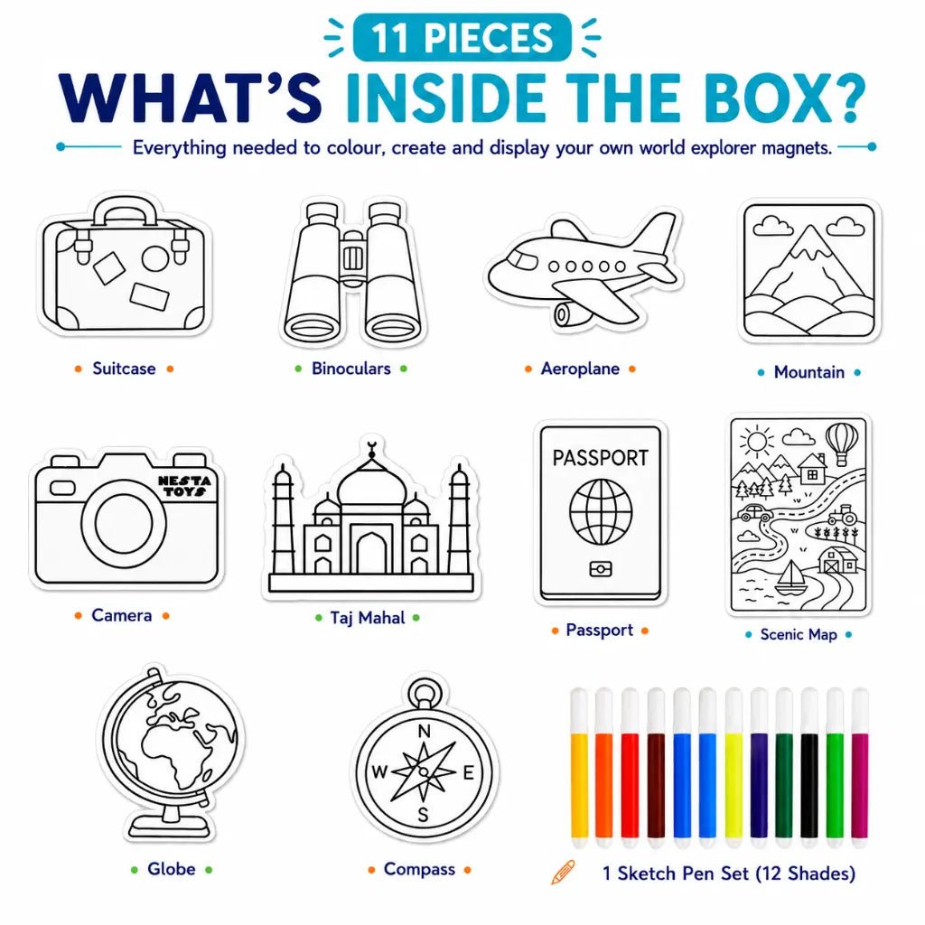 DIY Fridge Magnet - World Explorer - NESTA TOYS