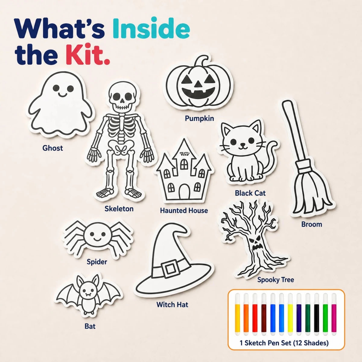 DIY Fridge Magnet (10 Pcs) - Haunted House - NESTA TOYS