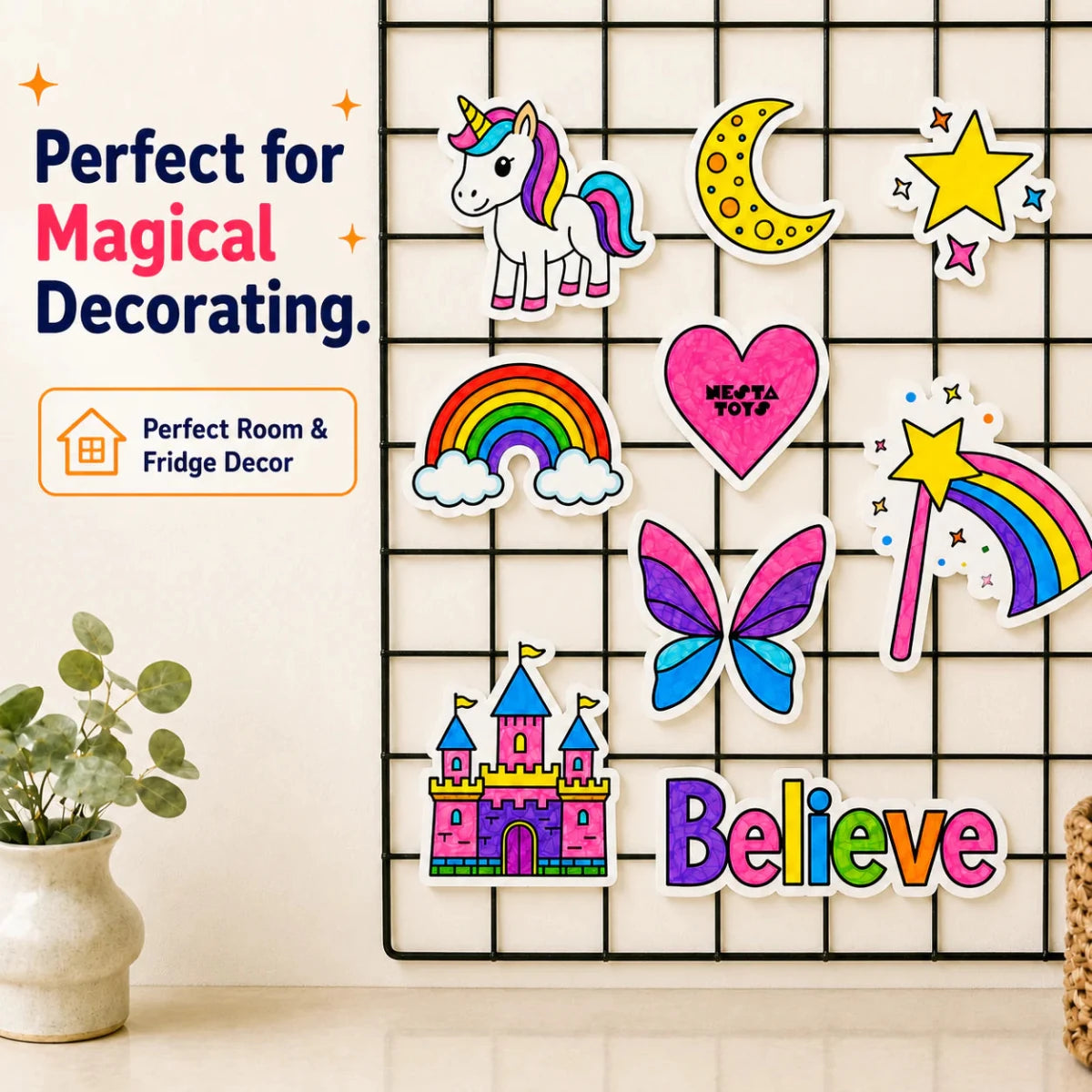 DIY Fridge Magnet (10 Pcs) - Unicorn - NESTA TOYS