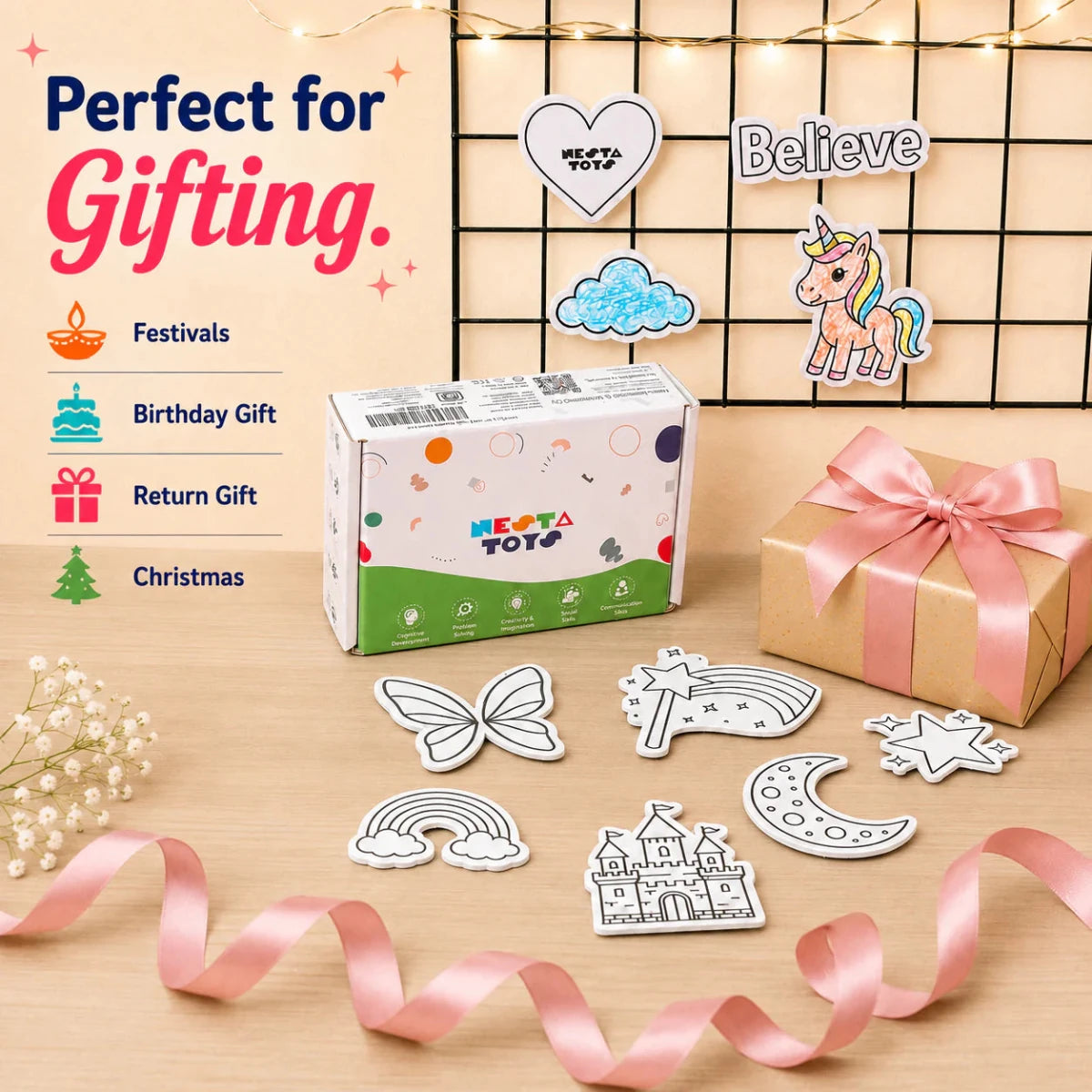 DIY Fridge Magnet (10 Pcs) - Unicorn - NESTA TOYS