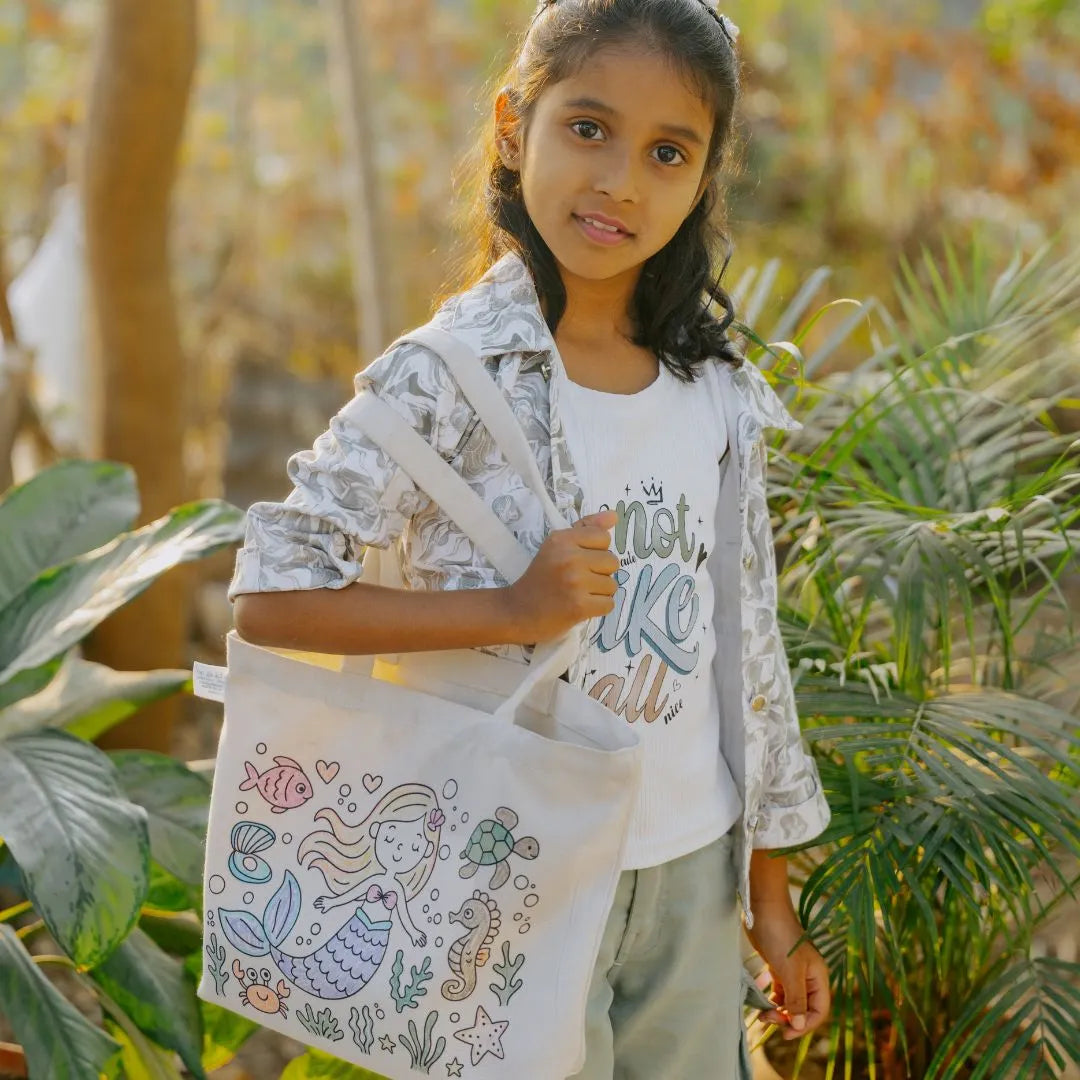 DIY Doodle Bag, doodle toys, Princess & Mermaid Themes, DIY art for kids, colouring toys and books