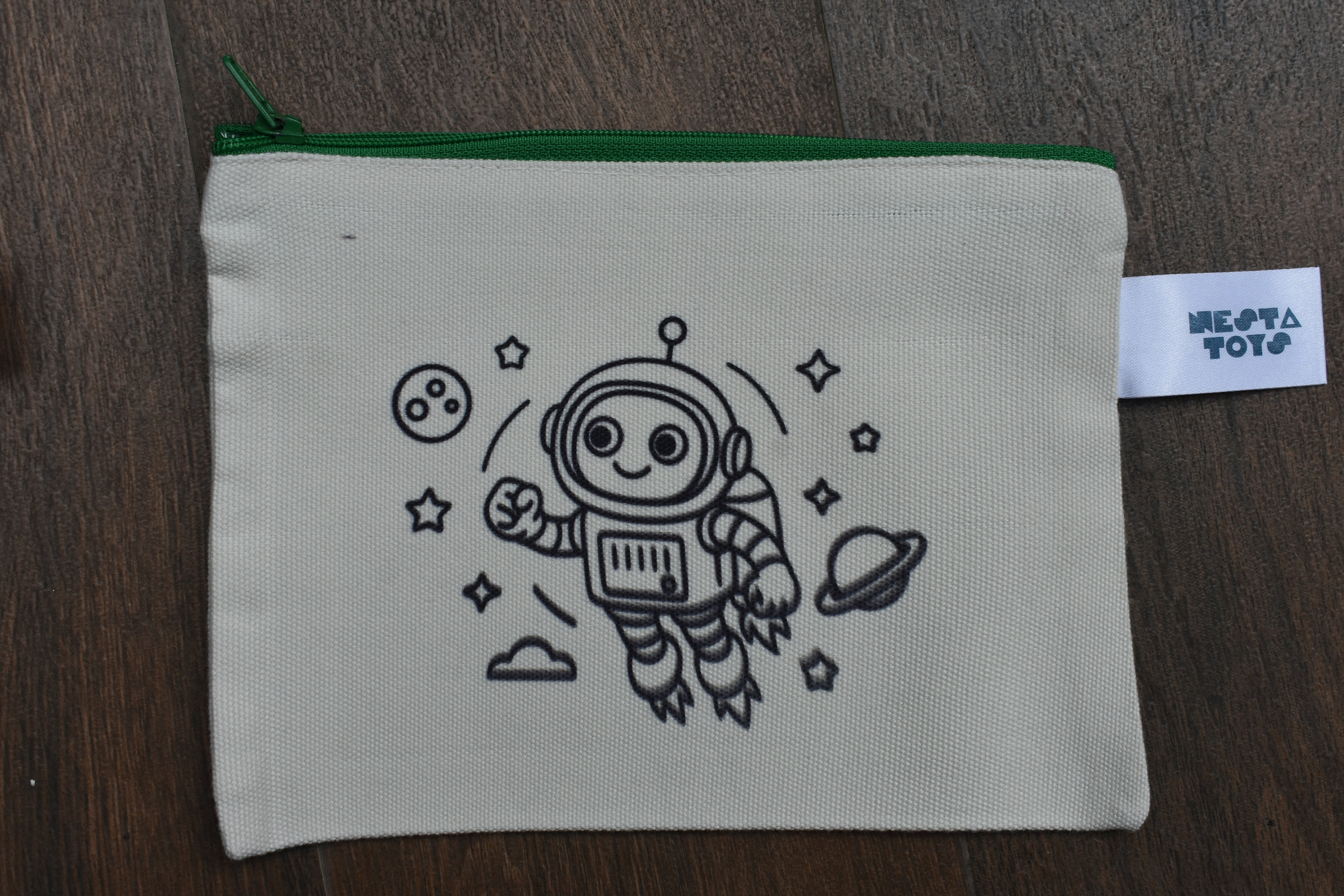 DIY Coloring Cotton Pouch for Kids– Robots and Future Tech