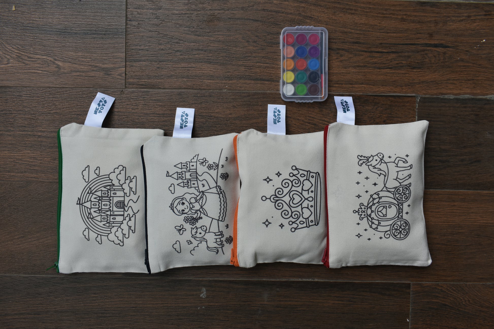 DIY Coloring Cotton Pouch for Kids– Princess Theme