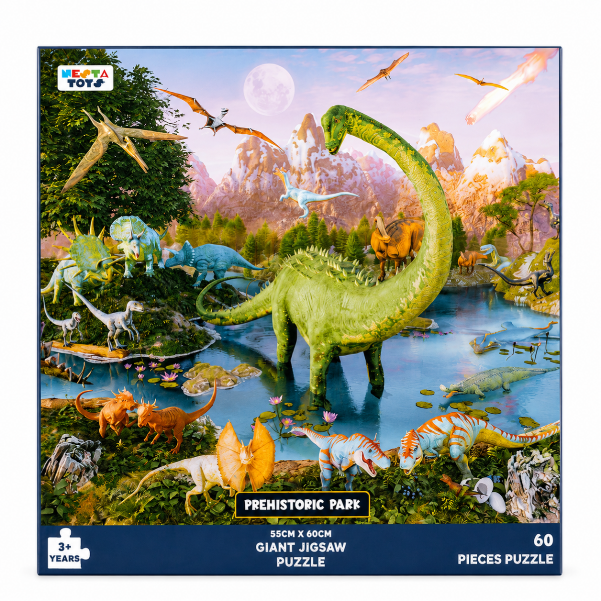 Prehistoric Park Jigsaw Puzzle for Kids (64 Pcs) - NESTA TOYS