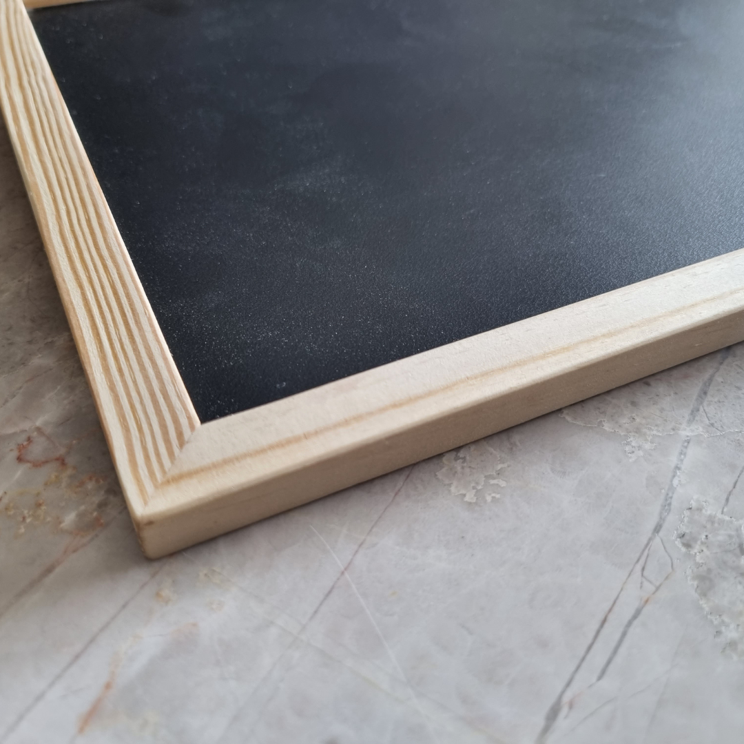 Double Sided Framed Chalkboard | Wooden Slate for Kids, nesta toys