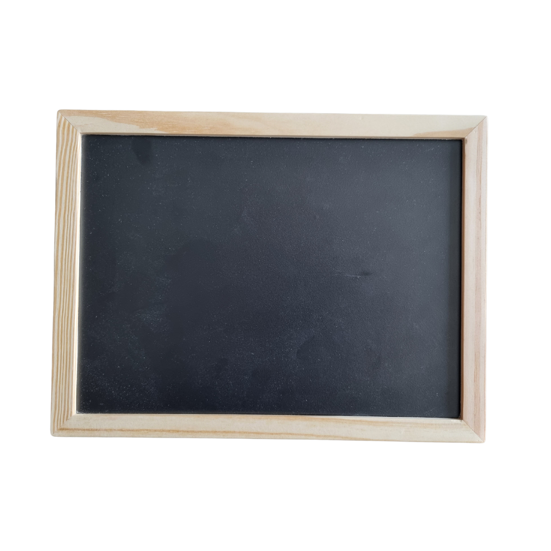 Double Sided Framed Chalkboard | Wooden Slate for Kids