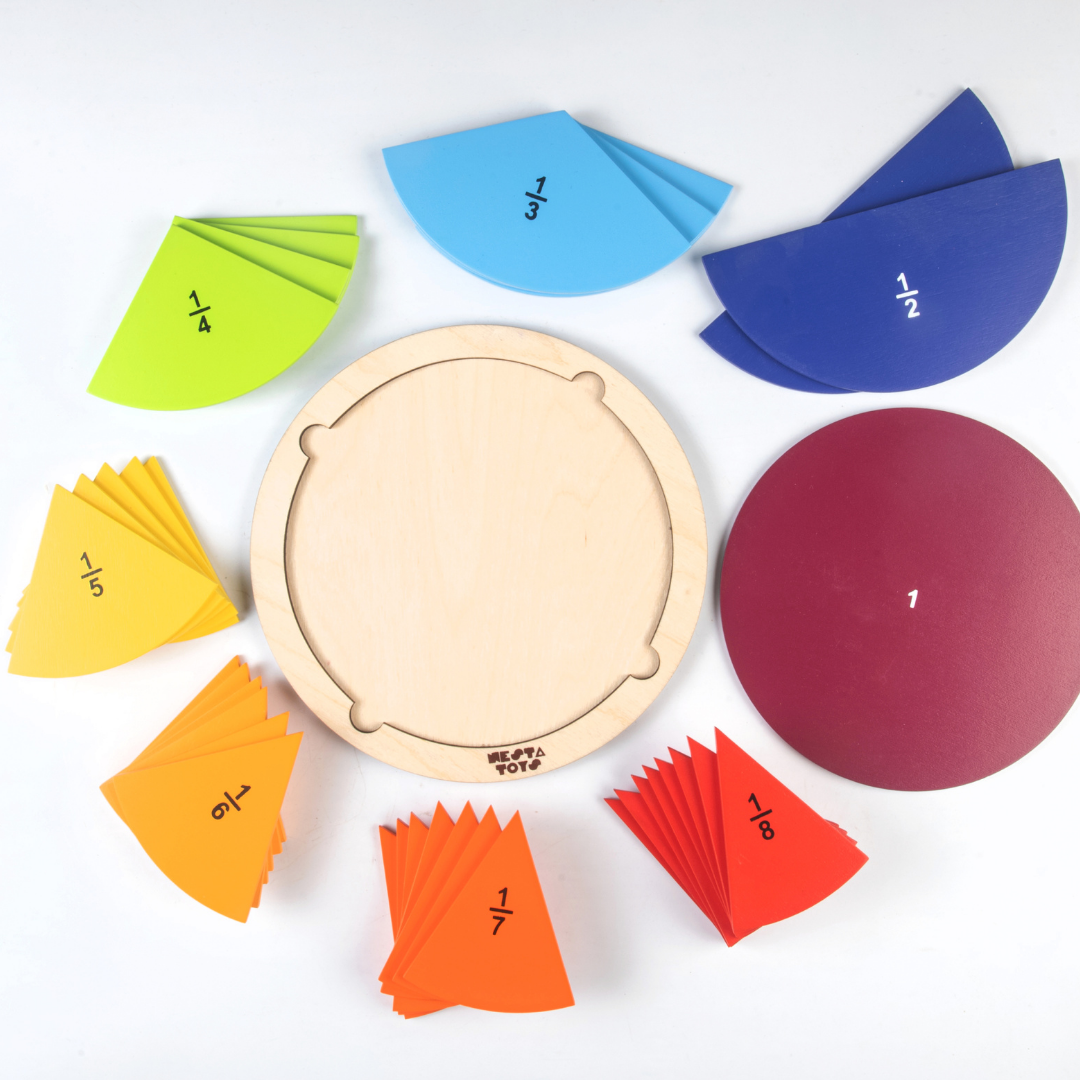 Fraction Puzzle, wooden puzzle, math puzzle, educational toys, learning toys, math toys, educational toys for 5+ Years kids, montessori toys