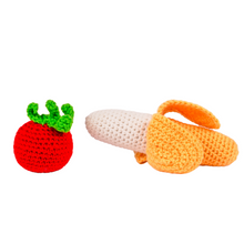 Load image into Gallery viewer, Crochet Fruits &amp; Vegetable Toys, Play Food for Kids, baby toys, kitchen toys, crochet toys, nesta toys
