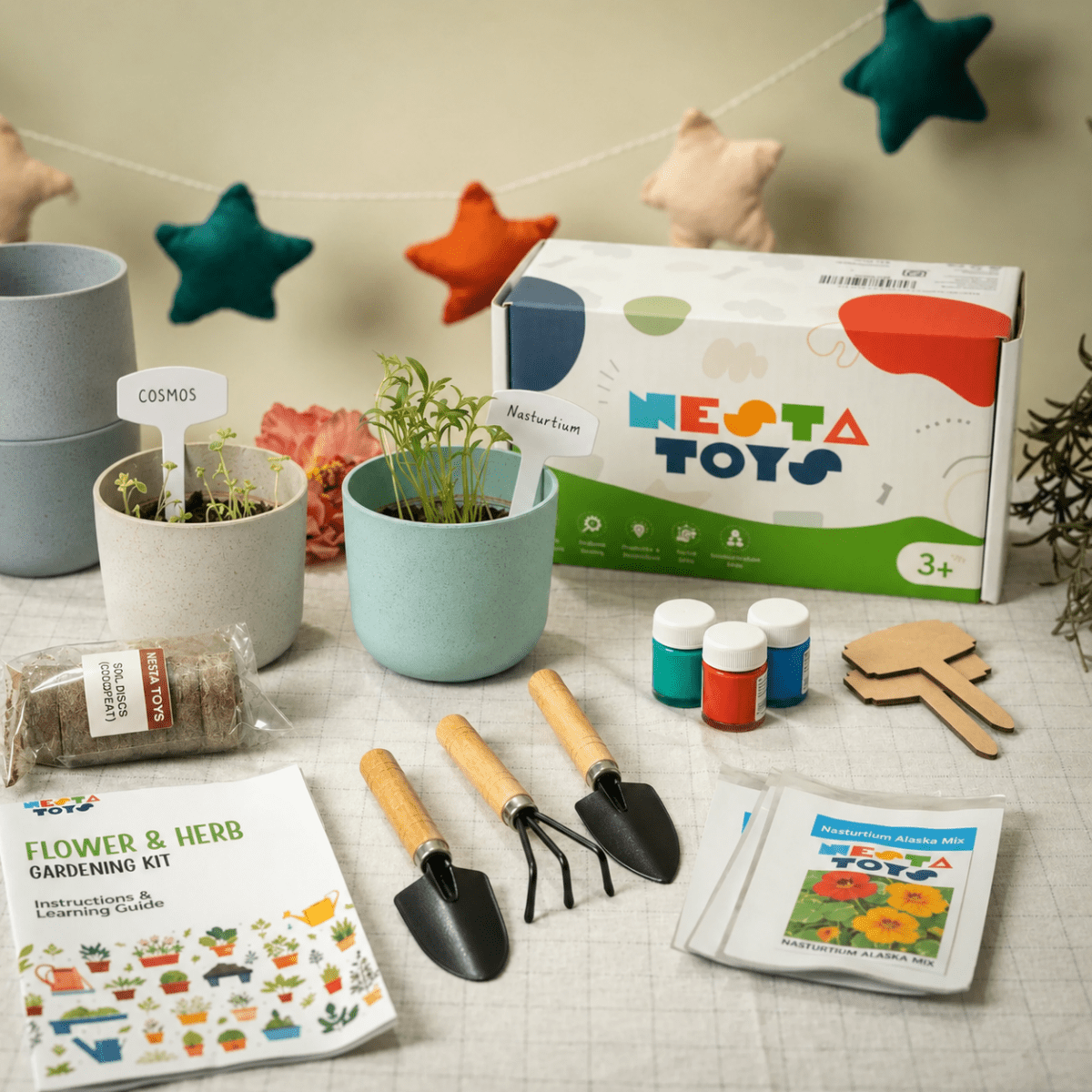 Gardening Kit - Flower & Herb Growing STEM Kit - NESTA TOYS