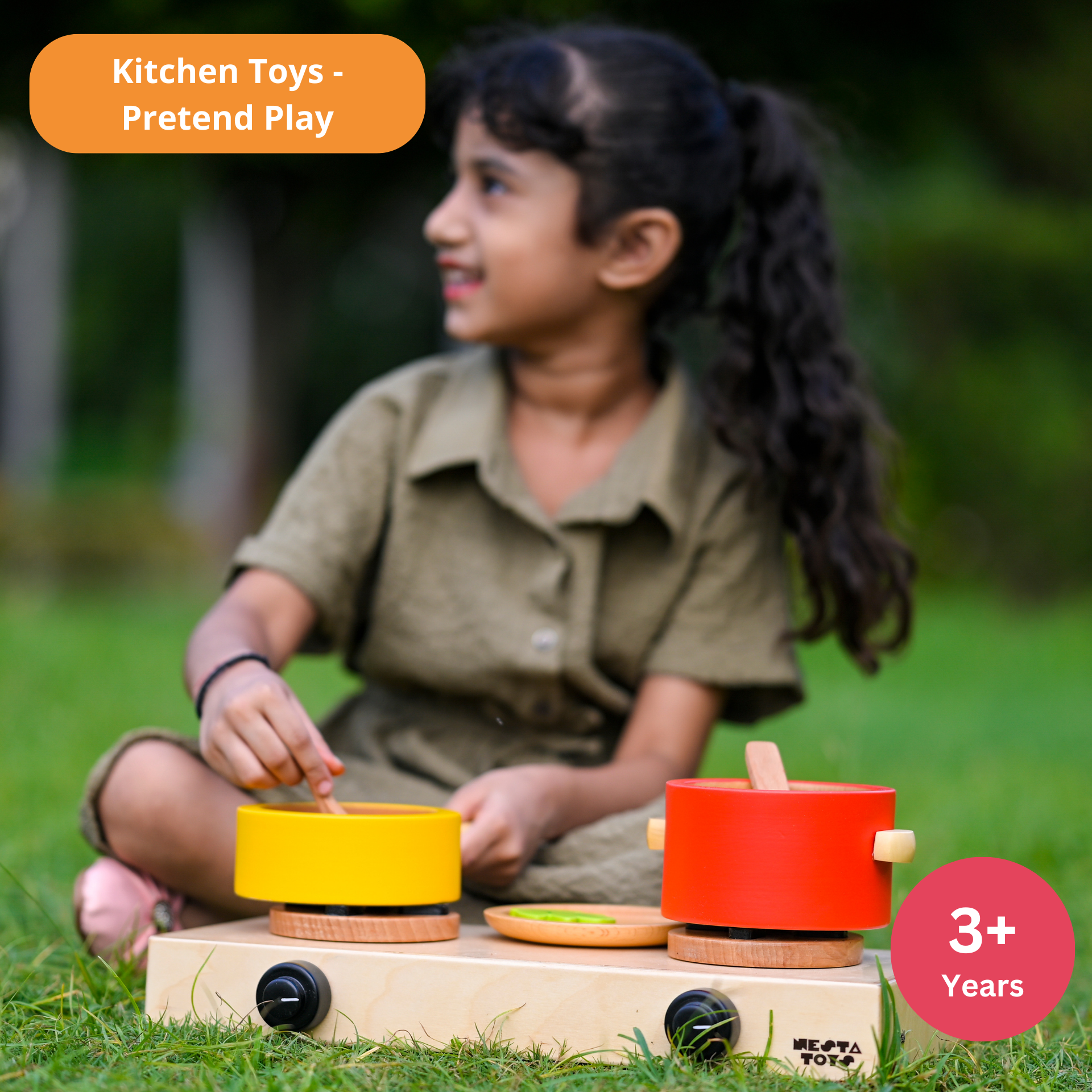 Nesta toys, pretend play, role play toys, wooden toys, made in india toys, buy toys online, kitchen toys for kids, play food, cooking toys, wooden cooking toy, cooking set for kids, gift ideas for kids, toys for toddlers, play food, vegetable toy, fruit toy, food toy, Channapatna toys, toy manufacturer