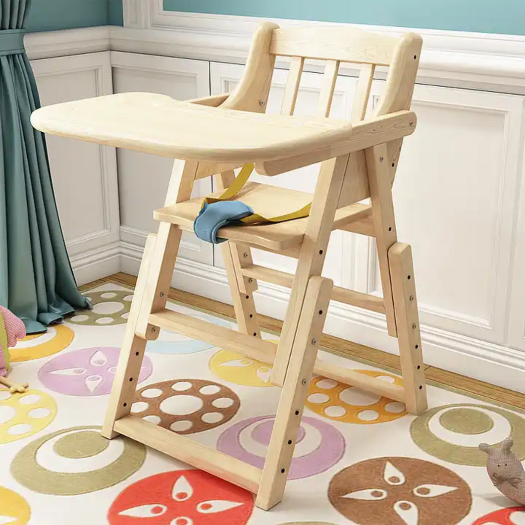 NESTA TOYS - Adjustable Wooden High Chair for Babies & Toddlers (6+ Months)