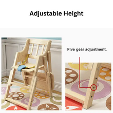 Load image into Gallery viewer, NESTA TOYS - Adjustable Wooden High Chair for Babies &amp; Toddlers (6+ Months)
