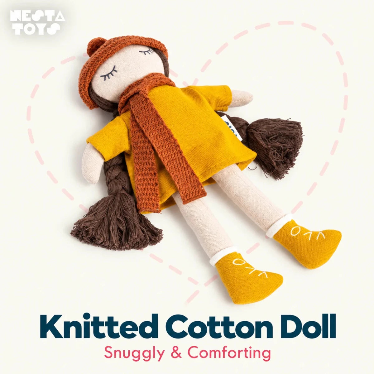 Knitted Cotton Soft Toy Doll - NESTA TOYS