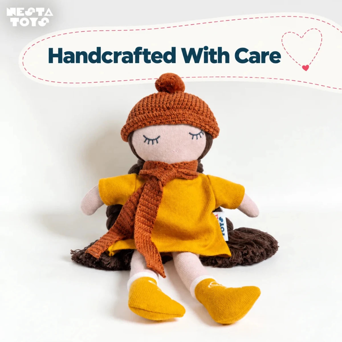 Knitted Cotton Soft Toy Doll - NESTA TOYS