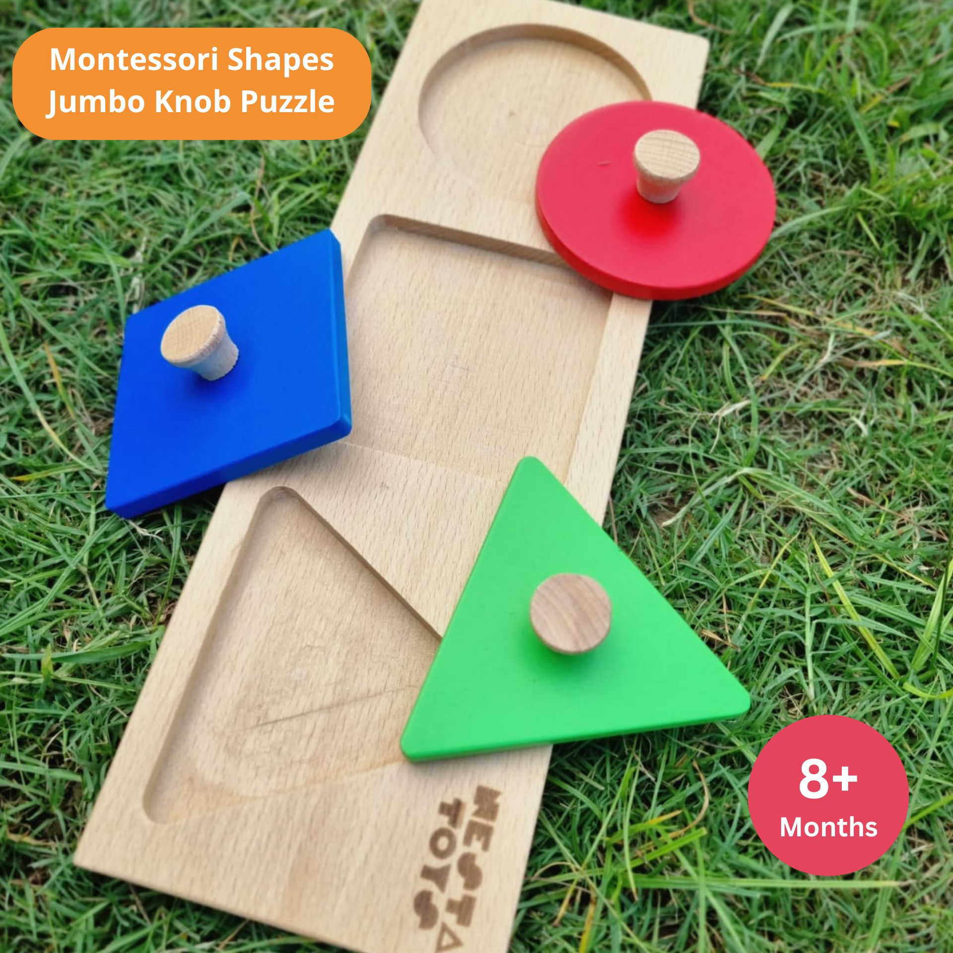   Educational toys, STEM toys Learning Toy, Montessori Wooden Shapes Jumbo Knob Puzzles, toys for babies, puzzles for babies, channapatna toys, montessori toys, montessori puzzle, Montessori Circle Seriation Puzzle