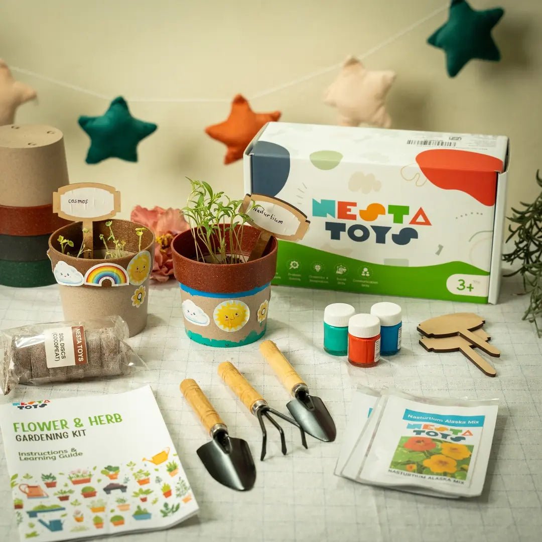 Gardening Kit - Flower & Herb Growing STEM Kit - NESTA TOYS