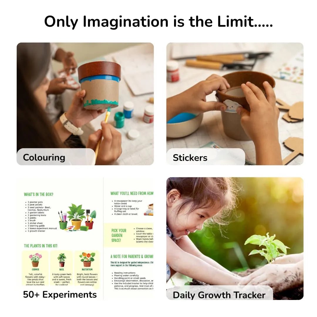 Gardening Kit - Flower & Herb Growing STEM Kit - NESTA TOYS