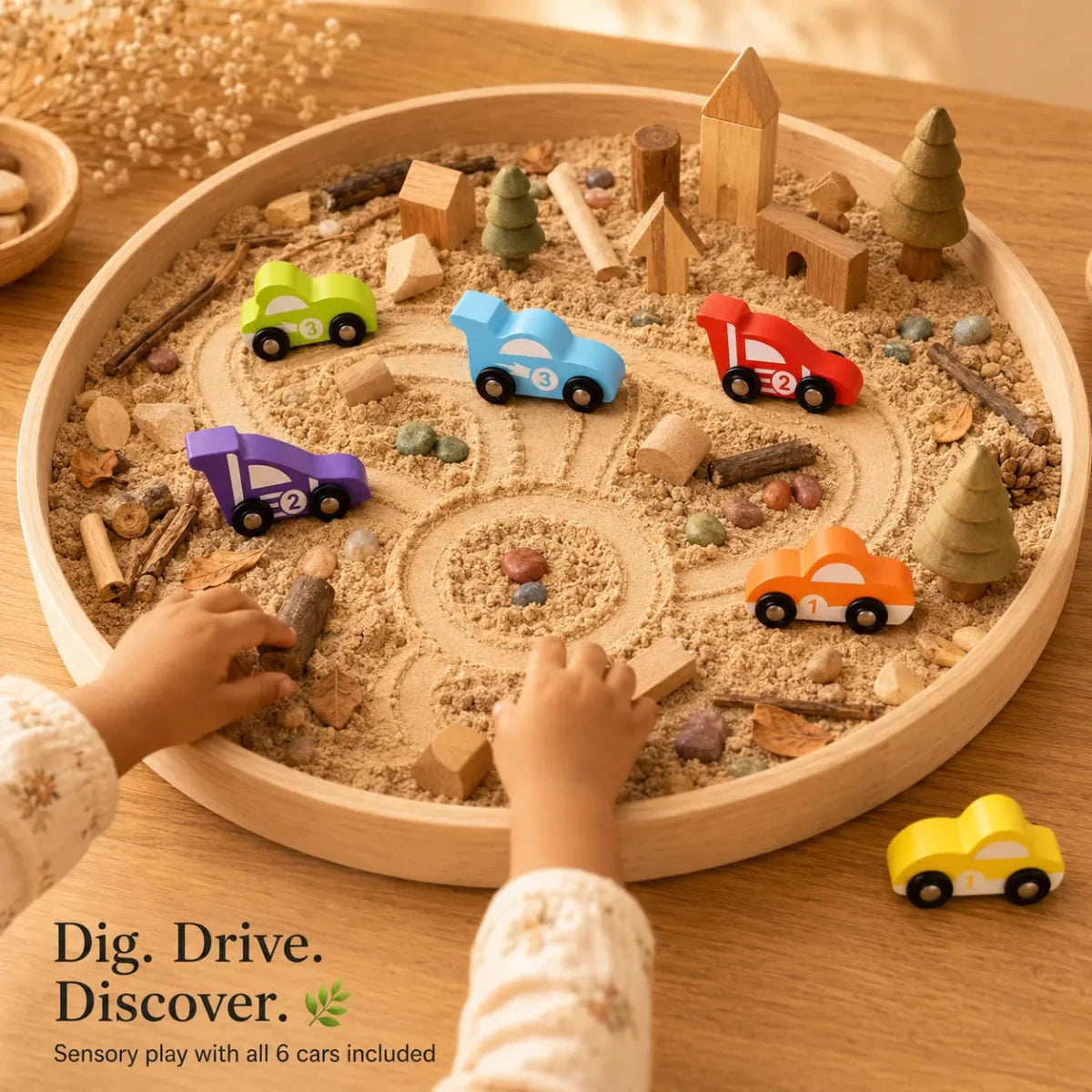 Wooden Car (6 Pcs) - NESTA TOYS