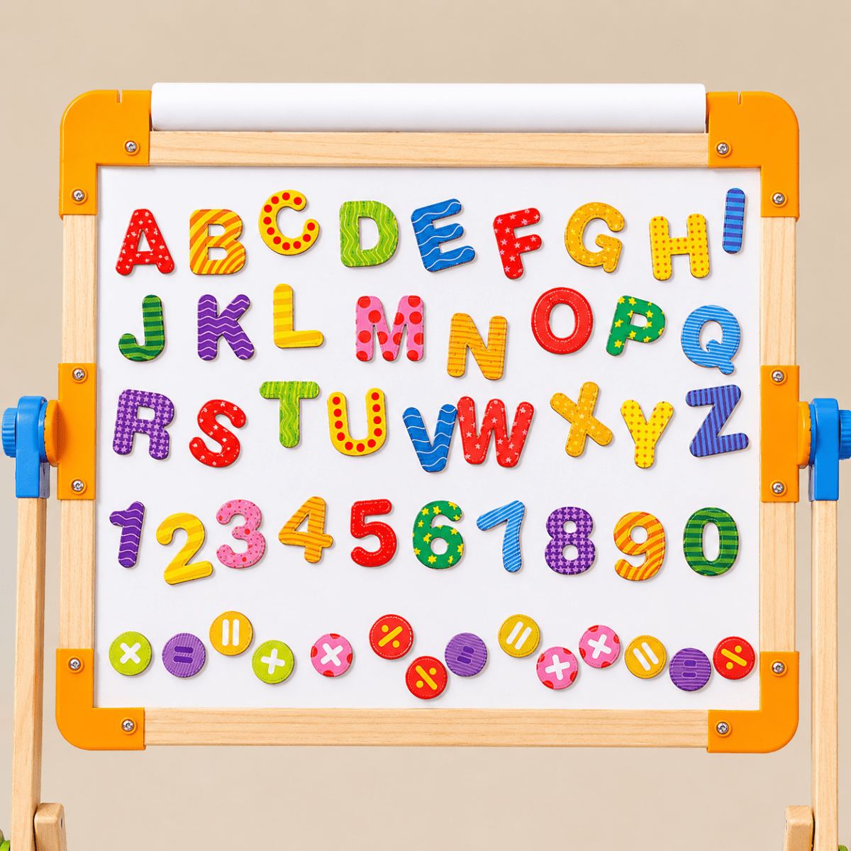 6-in-1 Wooden Tabletop Easel with Blackboard, Whiteboard, Paper Roll, & Accessories - NESTA TOYS