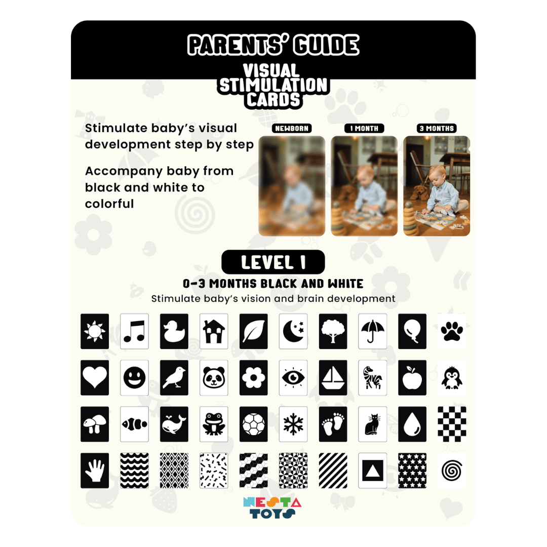 Visual Stimulation Learning Activity Card for Babies - NESTA TOYS