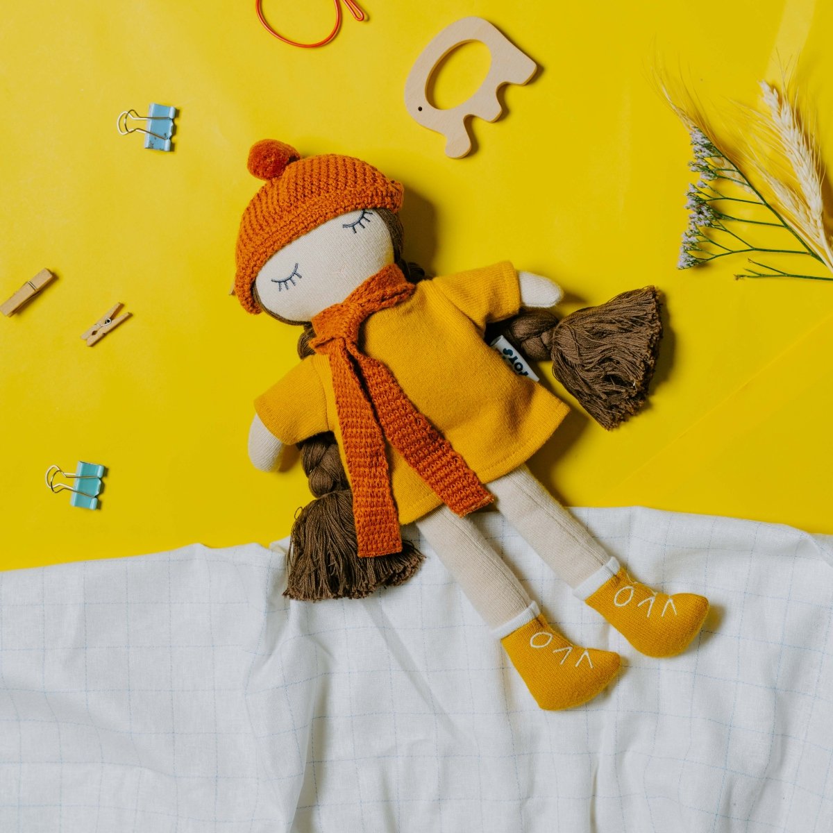 Knitted Cotton Soft Toy Doll - NESTA TOYS