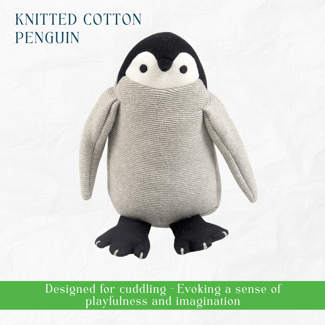 Newborn Gift Set - Penguin Plush Toy & Wooden Teethers - NESTA TOYS