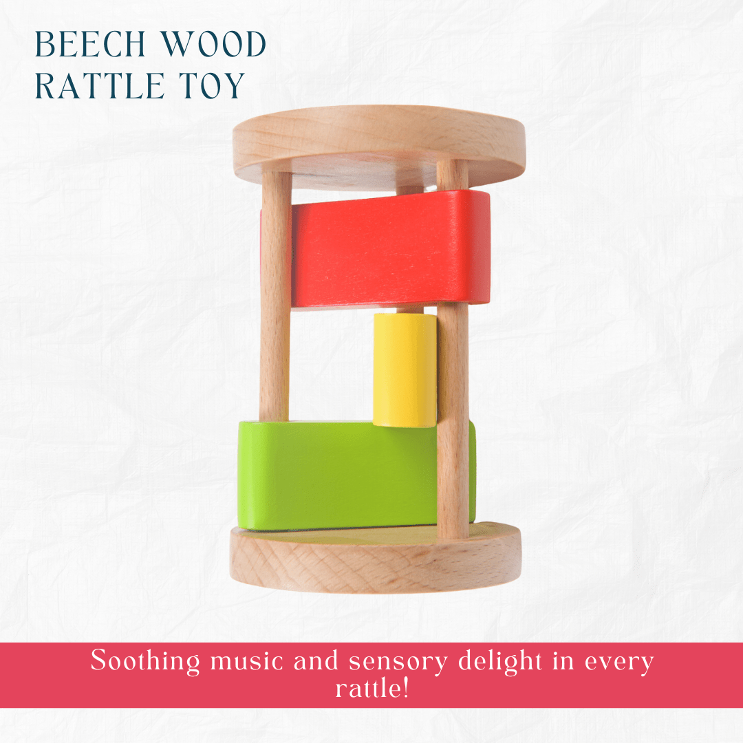 Newborn Gift Set – Skwish Rattle, Clacker Rattle & Wooden Teethers - NESTA TOYS