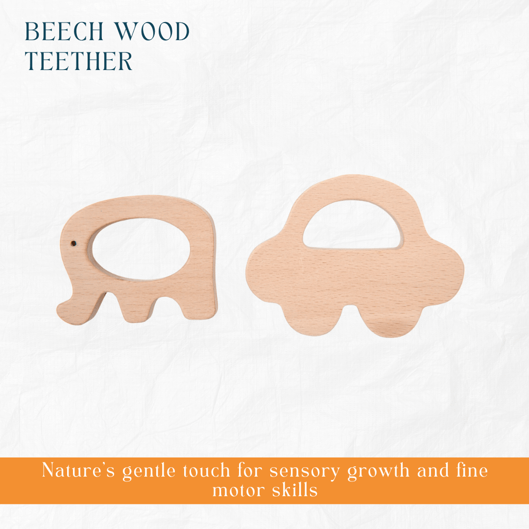 Newborn Gift Set – Skwish Rattle, Clacker Rattle & Wooden Teethers - NESTA TOYS