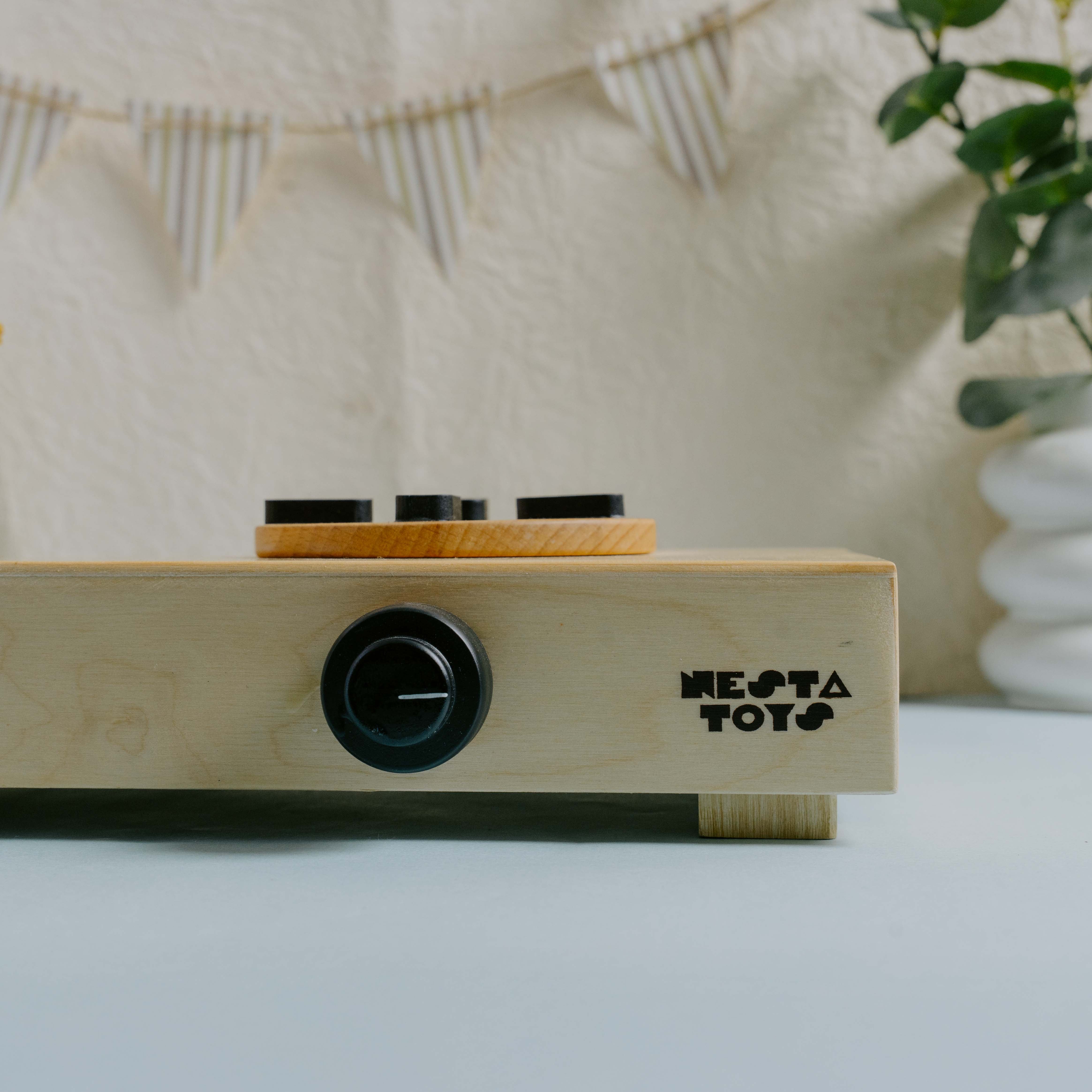 NESTA TOYS - Wooden Gas Stove Toy - nestatoys