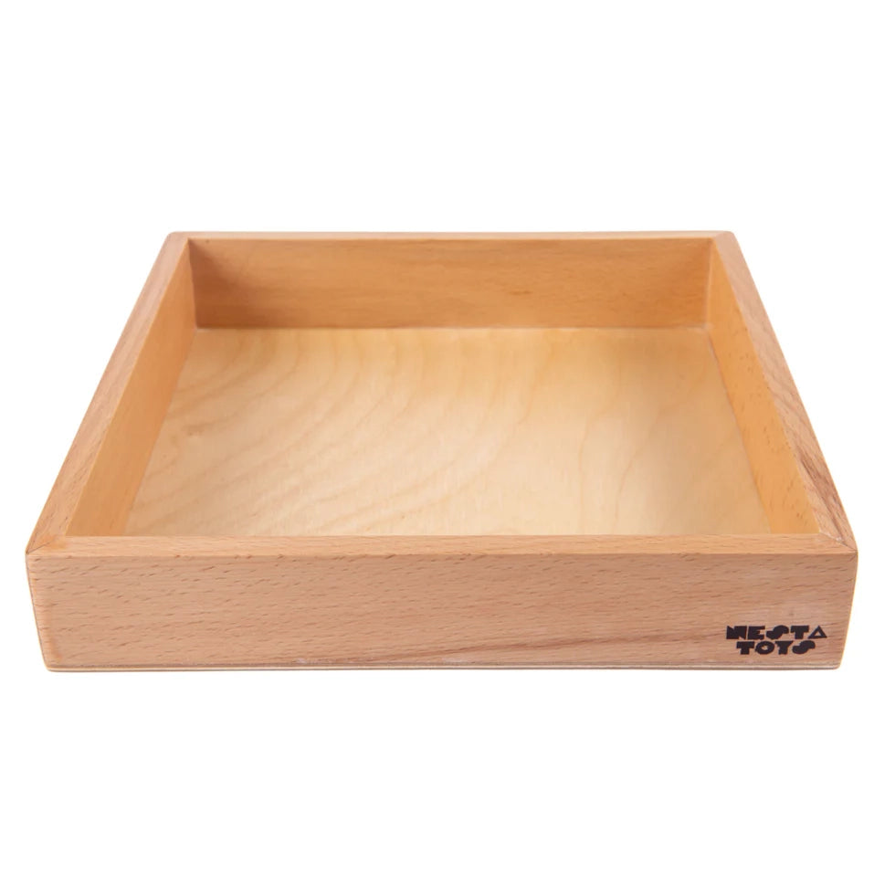 NESTA TOYS - Wooden Montessori Tray | Sand Writing & Sensory Learning Toy - nestatoys