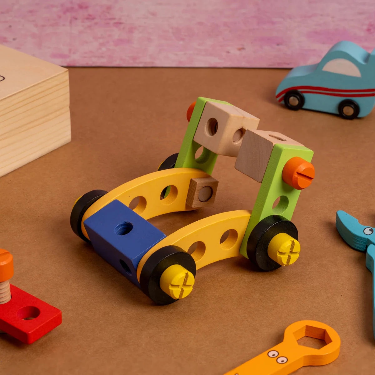 Wooden Tool Kit Toy with Tool Box (40 Pcs) - NESTA TOYS
